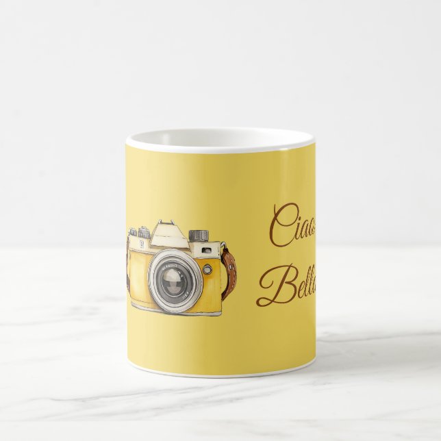 Taza De Café Cámara Amarilla Ciao Bella (Centro)