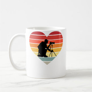 Taza De Café Cámara Fotográfica Vintage Corazón Me Encanta Foto