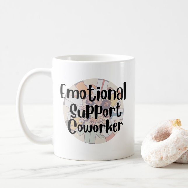 Taza De Café Camarero de apoyo emocional (Con donut)