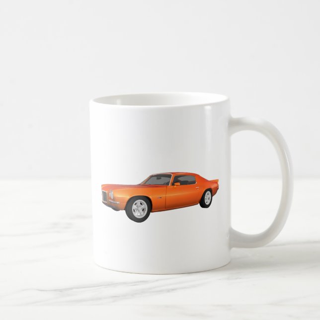 Taza De Café Camaro 1972: Coche del músculo: Final anaranjado: (Derecha)