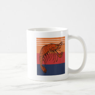 Taza De Café Camarones Retro Para Mujeres Vibes Gracioso Marisc