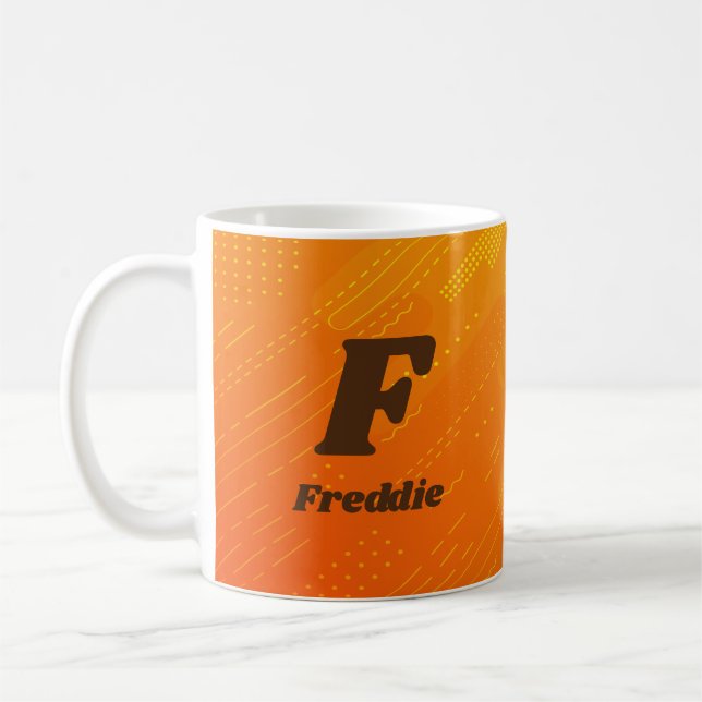 Taza De Café Cambiar el nombre inicial Añadir Naranja amarillo  (Izquierda)