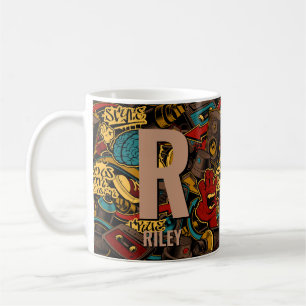 Taza De Café Cambiar el nombre inicial de adición O P Q R S T G