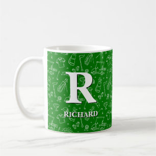 Taza De Café Cambiar el nombre inicial de adición O P Q R T Gol