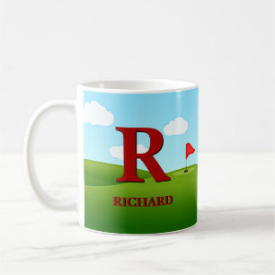 Taza De Café Cambiar el nombre inicial de adición O P Q R T Gol