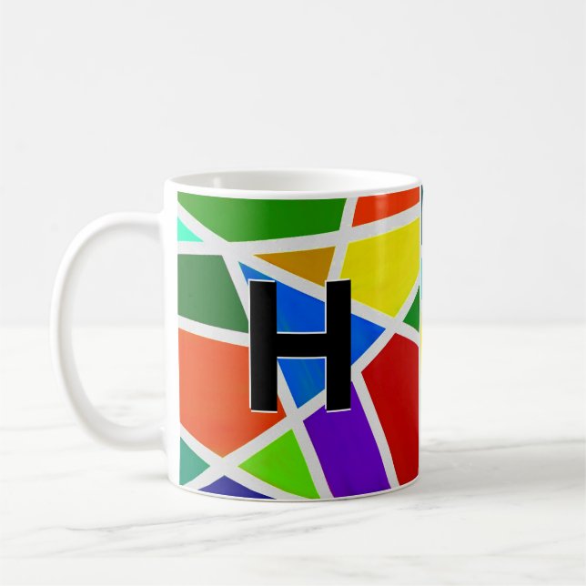 Taza De Café Cambiar los triángulos geométricos iniciales F G H (Izquierda)
