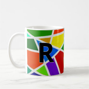 Taza De Café Cambiar los triángulos geométricos iniciales Q R S