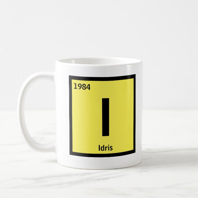 Taza De Café Cambiar nombre inicial año Tabla periódica I J K L (Izquierda)