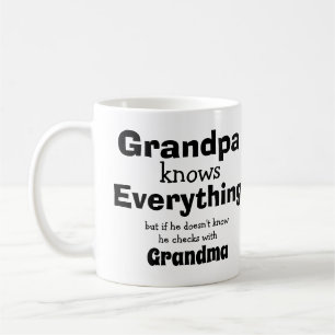 Taza De Café Cambiar nombres El abuelo lo sabe todo - Abuela