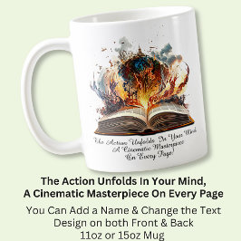 Taza De Café Cambiar Texto, La Acción Se Despliega En Tu Mente,