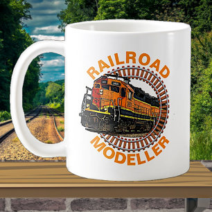 Taza De Café Cambiar texto Naranja del módulo de ferrocarriles