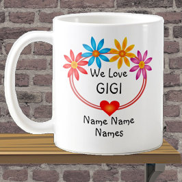 Taza De Café Cambiar todos los nombres Niños Nombres GIGI Coraz