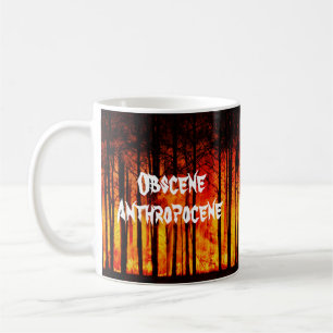 Taza De Café Cambio Climático Obsceno del Antropoceno