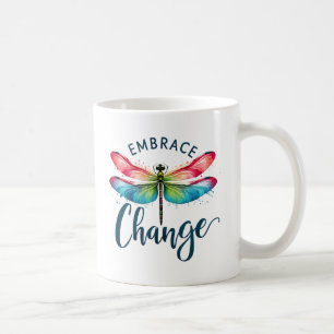 Taza De Café Cambio de embrión - Dragonfly artístico