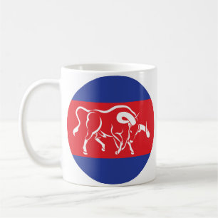 Taza De Café Camboya Kouprey Bandera nacional animal camboyana