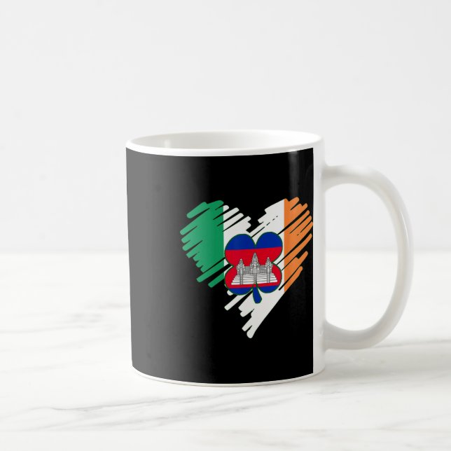 Taza De Café Camboya Orgullosa bandera camboyana Día Sha (Derecha)