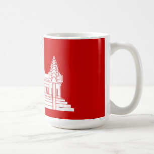 Taza De Café Camboyano de Angkor Wat/bandera del Khmer