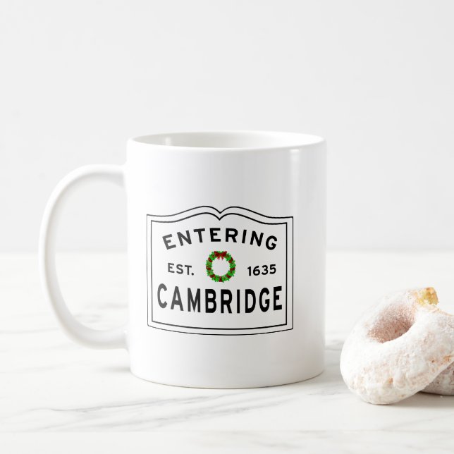 Taza De Café Cambridge, MAMÁES Holiday Wreath Coffee Mug (Con donut)