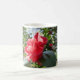 Taza De Café Camellia Roja Radiante - Día de la Madre Personali