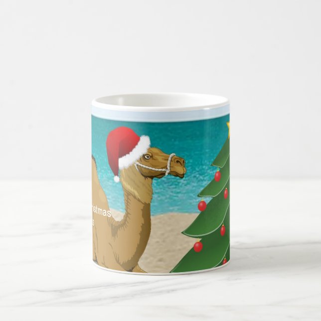 Taza De Café Camello del Día del Hump con Santa Hat Mug (Centro)