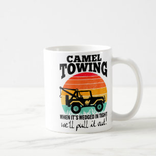 Taza De Café Camello Retro Remolcando Citas Sarcásticas Vida Si