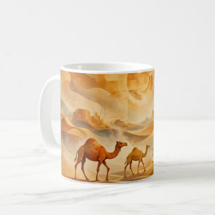 Taza De Café Camellos del Amanecer del Desierto Arenas Cambiant