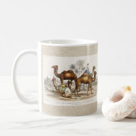 Taza De Café Camellos del Ilustracion de la India Vintage, 1820