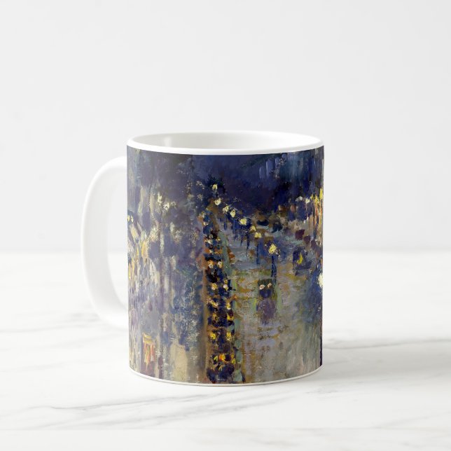 Taza De Café Camille Pissarro - Boulevard Montmartre de noche (Anverso izquierdo)