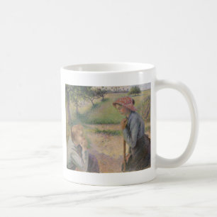 Taza De Café Camille Pissarro el dos mujeres campesinas