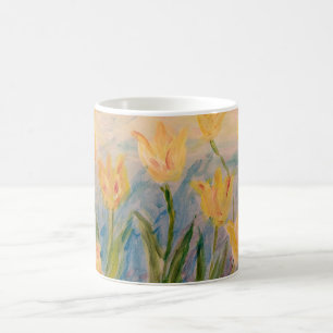 Taza De Café Caminando de puntillas por los Tulipanes