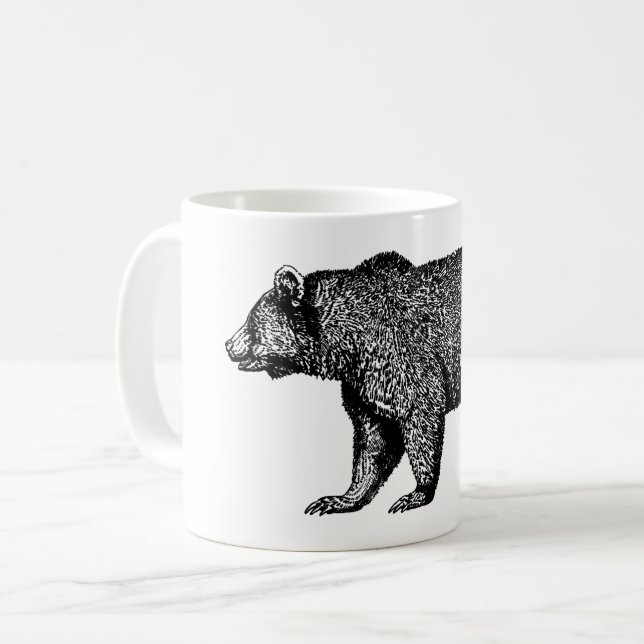 Taza De Café Caminando el café de oso pardo (Anverso izquierdo)