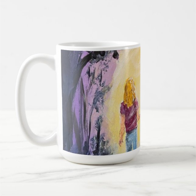 Taza De Café Caminando por el morado oscuro (Izquierda)