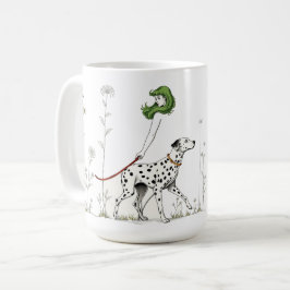 Taza De Café Caminando por el perro