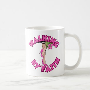 Taza De Café Caminando por la fe - Inspiradora cita cristiana
