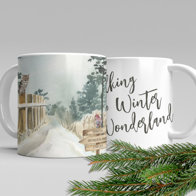 Taza De Café Caminando por un paisaje invernal de maravillas (Subido por el creador)