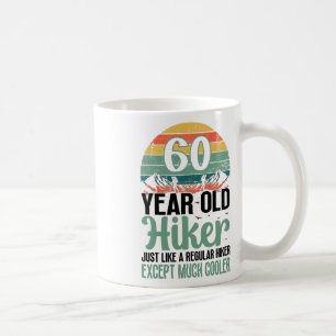 Taza De Café Caminante cumpleaños 60 Montaña 60 años Senderismo