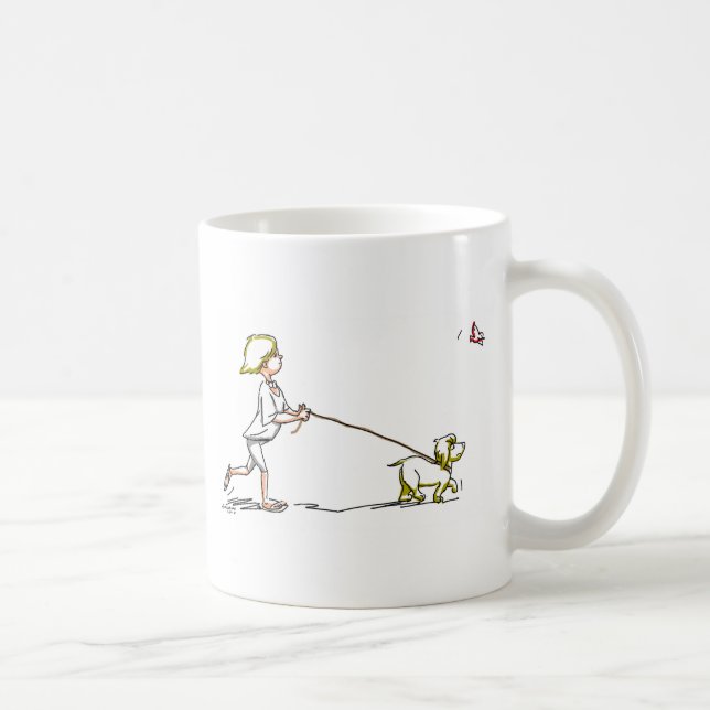 Taza De Café Caminante del perro (Derecha)