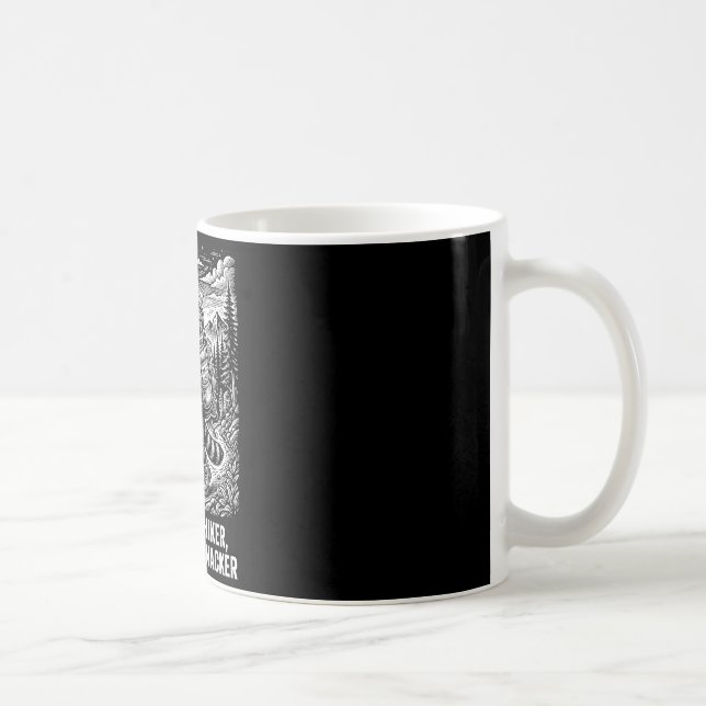 Taza De Café Caminante mediocre excelente snacker mapache diver (Derecha)