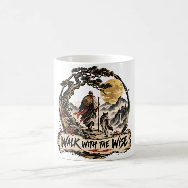 Taza De Café Caminar con los sabios Dhammapada (Centro)
