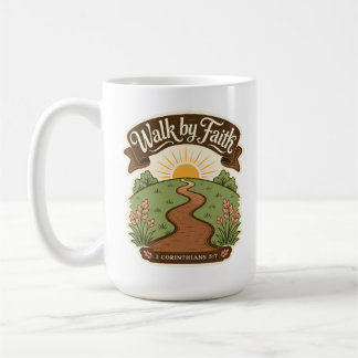 Taza De Café Caminar por Fe Cristiana 