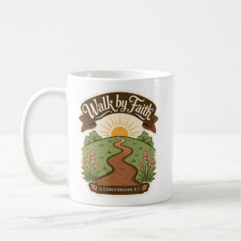 Taza De Café Caminar por Fe Cristiana 
