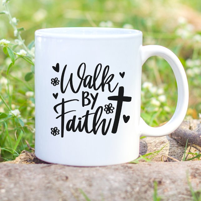 Taza De Café Caminar por la fe (Subido por el creador)