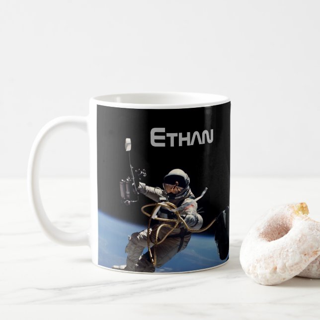 Taza De Café Caminata Astronauta Personal (Con donut)
