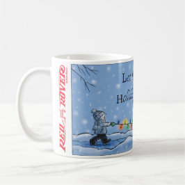 Taza De Café Caminata de nieve de vacaciones rojas y rojas