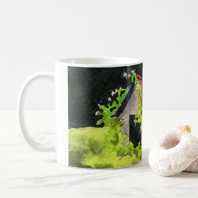 Taza De Café Camino de campo Mug campo grande granero antiguo g (Con donut)