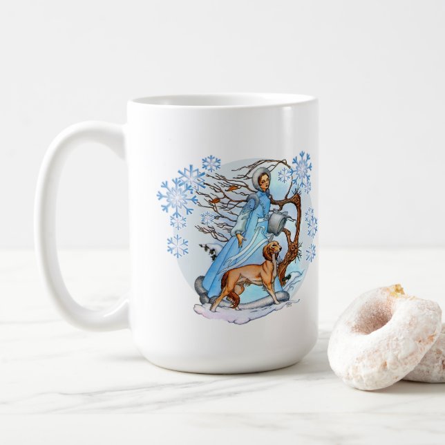 Taza De Café Camino de invierno (Con donut)