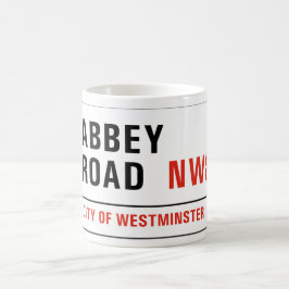 Taza De Café Camino de la abadía, placa de calle de Londres