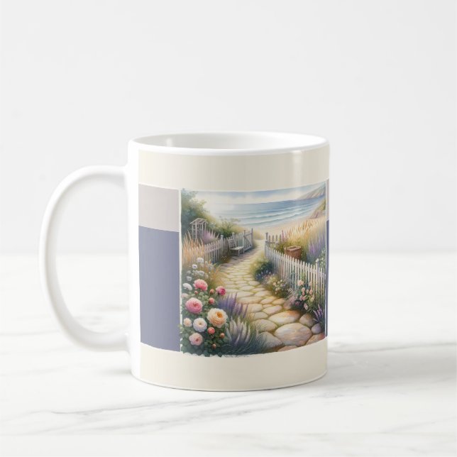 Taza De Café Camino de los jardines de la cabaña al mar (Izquierda)