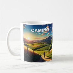 Taza De Café Camino de Santiago Hiker Senderismo Sunset