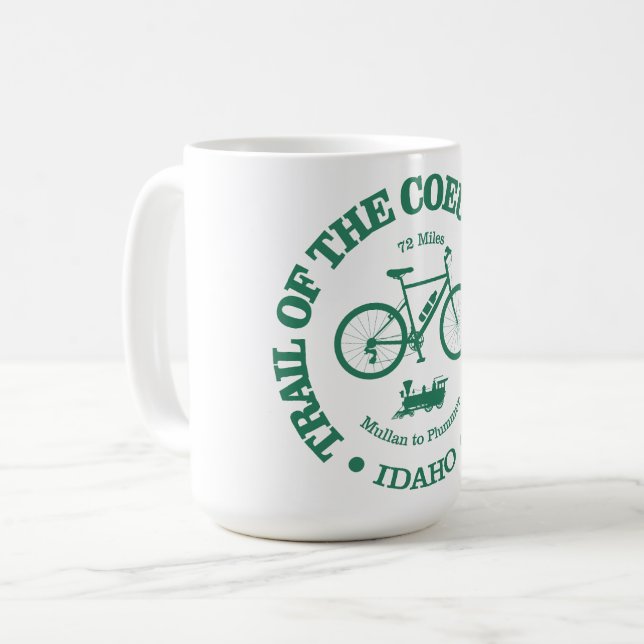 Taza De Café Camino del Coeur d'Alene (ciclismo) (Anverso izquierdo)